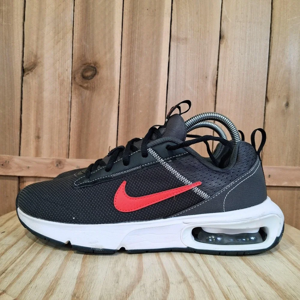 Nike Air Max INTRLK Lire Shoes Youth 6.5Y Black‎ Red Kids Running Sneakers H939